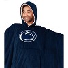 NCAA Penn State Nittany Lions Team Color Bloncho with Logo Patch and Faux Shearling Inside Throw Blanket - 2 of 3