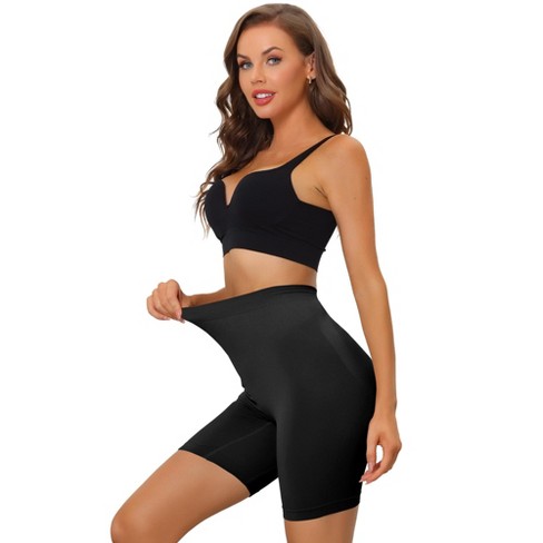 Allegra K Women's High Waisted Shapewear Slip Shorts Thigh Slimmers Tummy Control  Knickers Panties Black Xl : Target