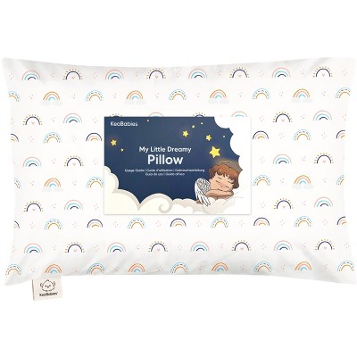 KeaBabies Toddler Pillow with Pillowcase, 13X18 Soft Organic Cotton Toddler Pillows for Sleeping, Kids Travel Pillow Age 2-5