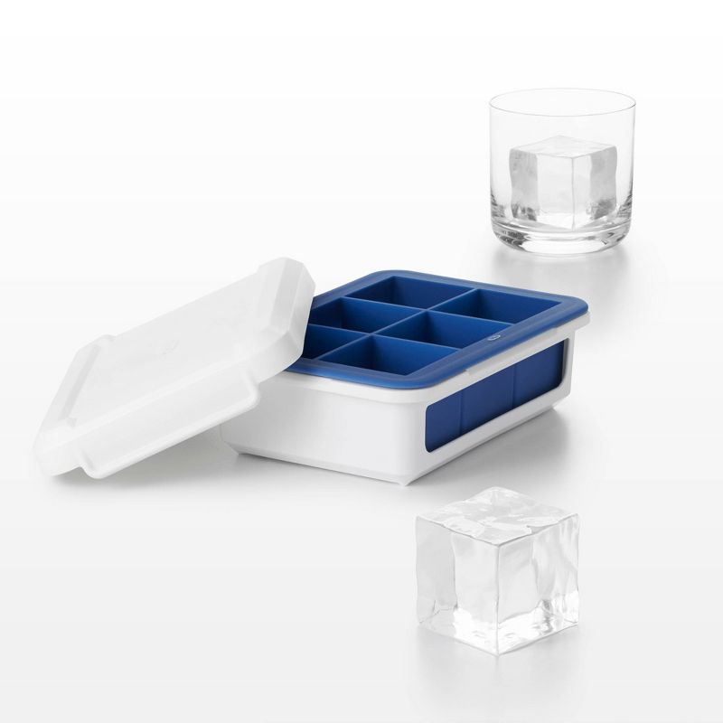 OXO Covered Ice Cube Tray Large Cubes, 5 of 11