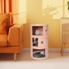 YIYIBYUS Narrow Nightstand Round End Table with Storage - 3 of 4
