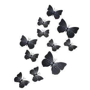 Unique Bargains Home Room Decoration Magnet DIY 3D Butterfly Wall Stickers 12 Pcs - 1 of 4