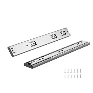 VEVOR 6 Pairs of 16 Inch Drawer Slides Side Mount Rails, Heavy Duty Full Extension Steel Track, 100 Lbs Load Capacity, Silver - 1 of 4
