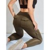 DOMETOUR Women's Elastic Tights Hip-up Bottom-up Pants Pocket Buttons Yoga Pants Yoga Pants - 2 of 4