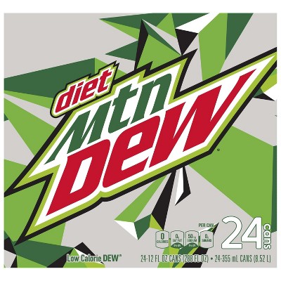 Diet Mountain Dew Soda - 24pk/12 fl oz Cans