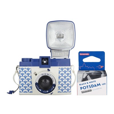 Lomography Diana F+ Camera and Flash (Nami Edition) with B&W 35mm Film Roll