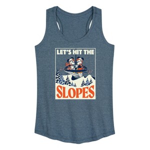 Women's - Disney - Lets Hit The Slopes Graphic Racerback Tank - 1 of 4