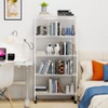 NicBex 60.00" 5-Tier Bookshelf with Wheels & Shelf Liners Bookcases for Living Room Home Office - 2 of 4