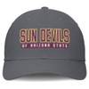 NCAA Arizona State Sun Devils Cotton Twill Snapback Hat: Adjustable Solid Gray Cap - 2 of 4