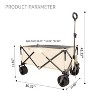 Folding Wagon, Heavy Duty Utility Beach Wagon Cart for Sand - 3 of 4