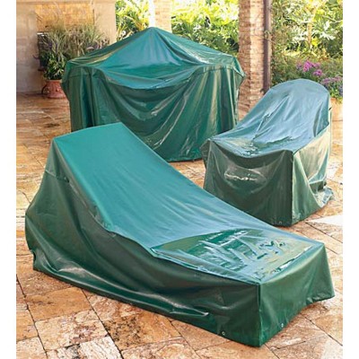 All-Weather Green Polyester Armchair Outdoor Furniture Cover