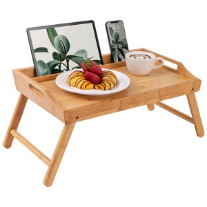 Rossie Home Bamboo Media Bed Tray - 1 of 4