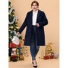 Women's Winter Notched Lapel Single Breasted with Pockets Pea Coats - Agnes Orinda - 2 of 4