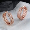 Amy and Annette 14K Rose Gold Filigree Flower Hoop Earring with crystals from Swarovski - 2 of 4
