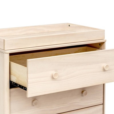 Lolly Minimalist Light Wood 3-Drawer Chest Dresser with Tapered Legs