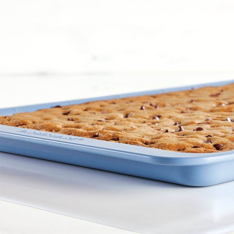Farberware Easy Solutions 10&#34;x15&#34; Nonstick Steel Bakeware Cookie Pan Baking Sheet - Blue, 4 of 12