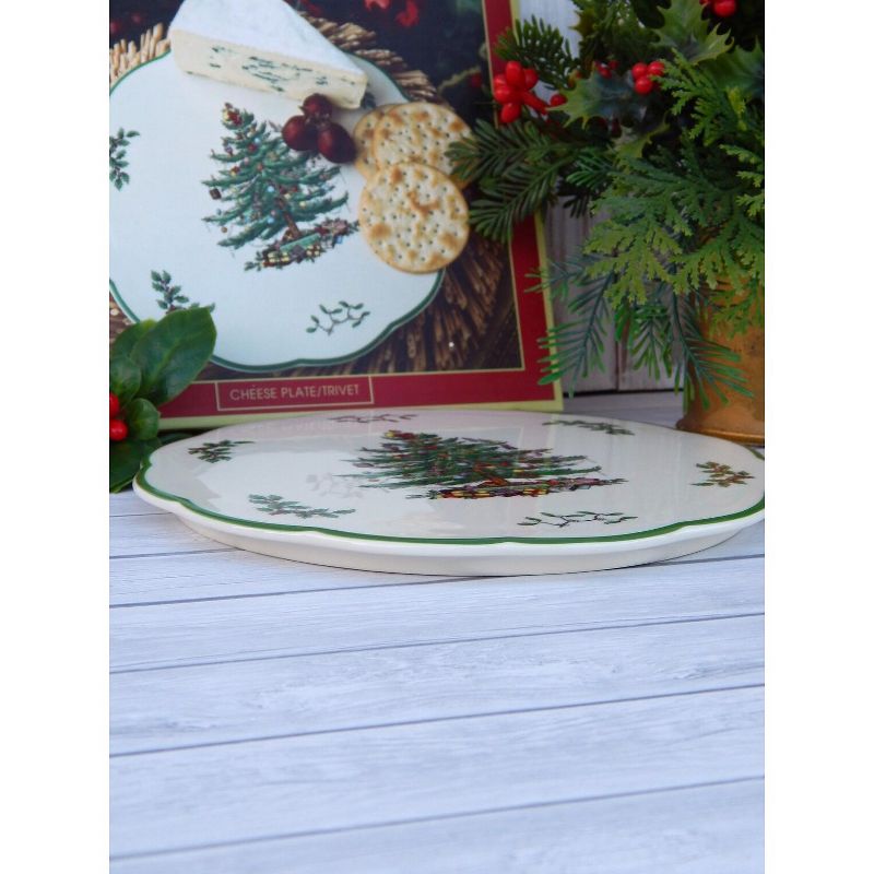 Spode Christmas Tree Cheese Plate, Trivet, 3 of 4
