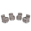 Outdoor Swivel Rocker Chair with 6 Inch Thick Cushion 2 in 1 Porch Glider Swivel Chair - Wicker Patio Furniture Patio Swivel Glider Seating - 2 of 4