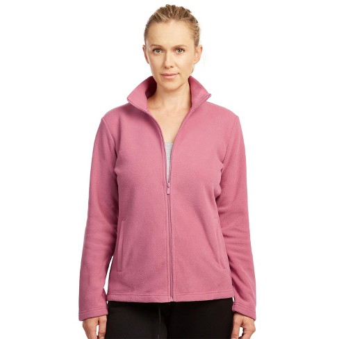 Sofra Women s Polar Fleece Full Zip Up Winter Jacket Pink Medium Target