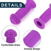 Unique Bargains Child Bike Handlebar Grips Covers 3.94" Purple 1 Pair - 4 of 4