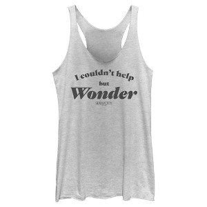 Women's Sex and the City Carrie Couldn't Help But Wonder Racerback Tank Top - 1 of 4