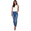 Rekucci Women's Secret Figure Pull-On Skinny Jeans – Stretch Denim with Tummy Control & Functional Pockets - Malibu Blue Sandblast, 2 Short - 4 of 4