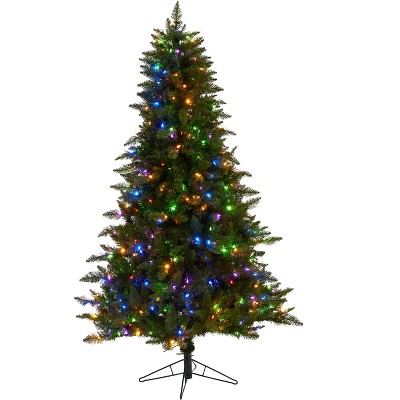Nearly Natural 6.5-ft Vermont Spruce Artificial Christmas Tree with 450 Color Changing (Multifunction with Remote Control)