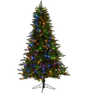 Nearly Natural 6.5-ft Vermont Spruce Artificial Christmas Tree with 450 Color Changing (Multifunction with Remote Control) - 1 of 4