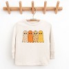 Four Ghosts Checkered Quilted Printed - Toddler Long Sleeve Graphic Tee and Youth Long Sleeve Graphic T-Shirt - 2 of 3