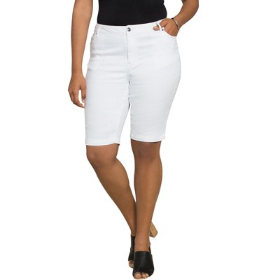 Roaman's Women's Plus Size Invisible Stretch Iconic Bermuda Short