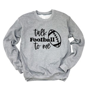 Simply Sage Market Women's Graphic Sweatshirt Talk Football To Me Ball - 1 of 4