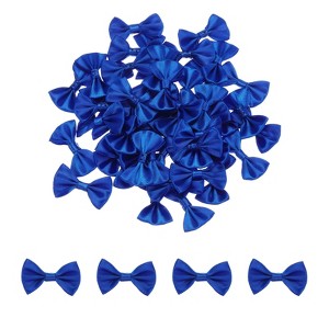 Unique Bargains Fabric Party DIY Gift Packaging Accessories Satin Mini Ribbon Bows 50 Pcs - 1 of 4