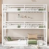 KWPZQEB Triple Bunk Bed with Safety Guardrails & Ladder, Metal Triple Bunk Bed with Noise-reduced Design, No Box Spring Need, Easy Assembly - 2 of 4