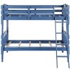 NicBex Twin Over Twin Bunk Bed with Safety Guardrail,Loft Bed with Built-in Ladder and Converts to 2 Beds,Noise Reduced Bunk Beds for Bedroom - 2 of 4