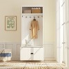 FUFU&GAGA White Hall Tree Storage  Shoe Rack Coat Organizer Cabinet - 2 of 4
