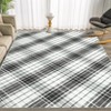 Geometric Machine Washable Rug with Rubber Backing for Living Room Lines Non-Slip Dining Room Rug Easy-Cleaning Floor Carpet for Bedroom Playroom - 2 of 4