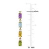EVERLY JEWELRY | Yellow Plated Sterling Silver 4.18 CT TGW Amethyst Blue Topaz Citrine Peridot & White Topaz Fashion Earrings - 2 of 4