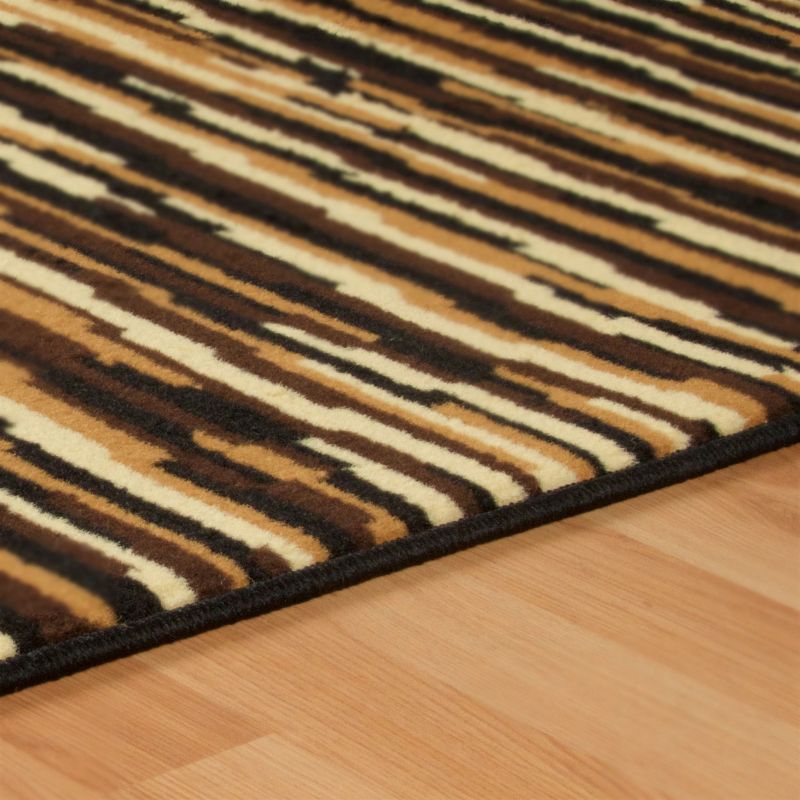 Modern Abstract Striped Eclectic Indoor Runner or Area Rug by Blue Nile Mills, 2 of 4
