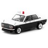 Datsun 510 "Japanese Police" Black and White "Road64" Series 1/64 Diecast Model Car by Tarmac Works - 2 of 4