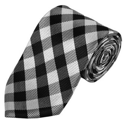 Men's Checkered 3.25 Inch Wide And 58 Inch Long Woven Neckties : Target