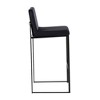 Set of 3 30" Contemporary High Back Barstools with Metal Frame, Padded Seat and Backrest for Kitchen or Home Bar - 3 of 4