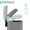 3.2 Gallon Step On Trash Can, Rectangular Stainless Steel Trash Can, Durable Kitchen Bathroom Bin, Modern Garbage Can, Metal Waste Basket - 3 of 4