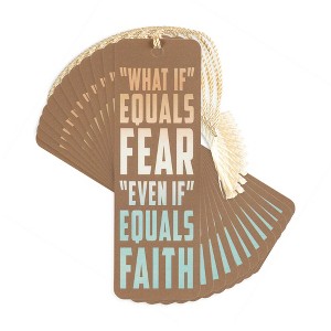 Dicksons Even If Equals Faith Tan 6 x 2 Inch Keepsake Tassels Bookmarks Pack of 12 - 1 of 4