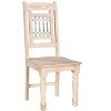 HomeRoots Set of Two White Wood Slat Back Dining Side Chairs - 4 of 4