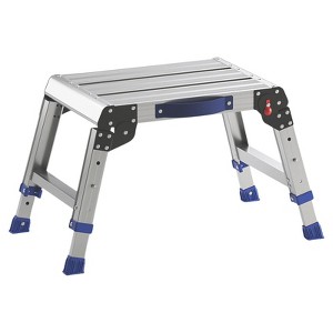 Itopfox Folding Step Stool for Adults, Adjustable Height Aluminum Work Platform, Lightweight Durable Portable Outdoor Step Stool with 440lb Capacity - 1 of 4