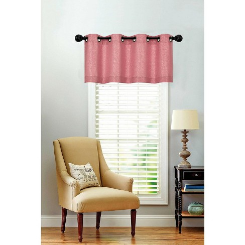 coral print window curtains