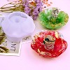JDICTION 2Pcs Rose Ring Dish Resin Molds - Silicone Jewelry Holder Mold for Epoxy Resin Crafts, Engagement Wedding Birthday Gifts - 2 of 4
