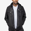 X RAY Mens Lightweight Motorcycle PU Leather Jacket With Faux Shearing Lining - 4 of 4