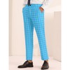 Lars Amadeus Men's Slim Fit Business Tapered Checked Printed Dress Trousers - 2 of 4