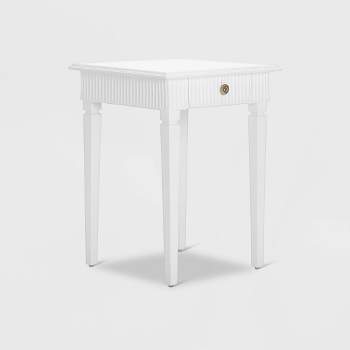 Atwood Side Table with Drawer White - Finch